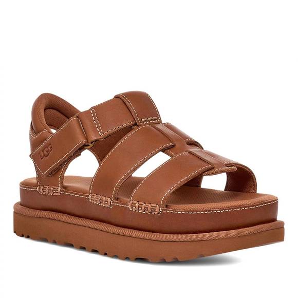 NEW UGG women's goldenstar strap sandal in tan - Picture 2 of 6